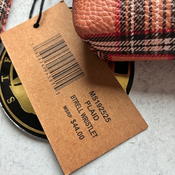 Steve Madden Plaid Dual Zip Wristlet Clutch in Red and Brown - Picture 5 of 14